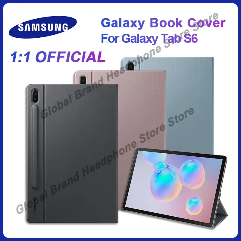 

1:1 Official Samsung Book Cover Tablet Casing Stand Magnetic Flip Case Auto Sleep Wake Case For Galaxy Tab S6 10.5'' SM-T860