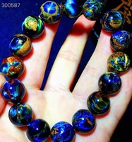 13 3mm natural blue pietersite women crystal beads bracelet round beads chatoyant cat eye yellow pietersite namibia aaaaa