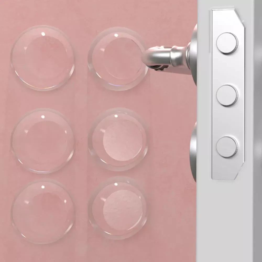 

Door Stops Punch-free Anti-collision Round Silicone Door Stopper Creative Wall Protector Door Handle Guard Stopper