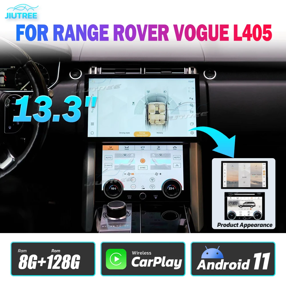 

13.3" Android 11.0 For Land Rover Range Rover Vogue L405 Sport L494 2013-2017 Car GPS Navigation Auto Head Unit Multimedia Radio