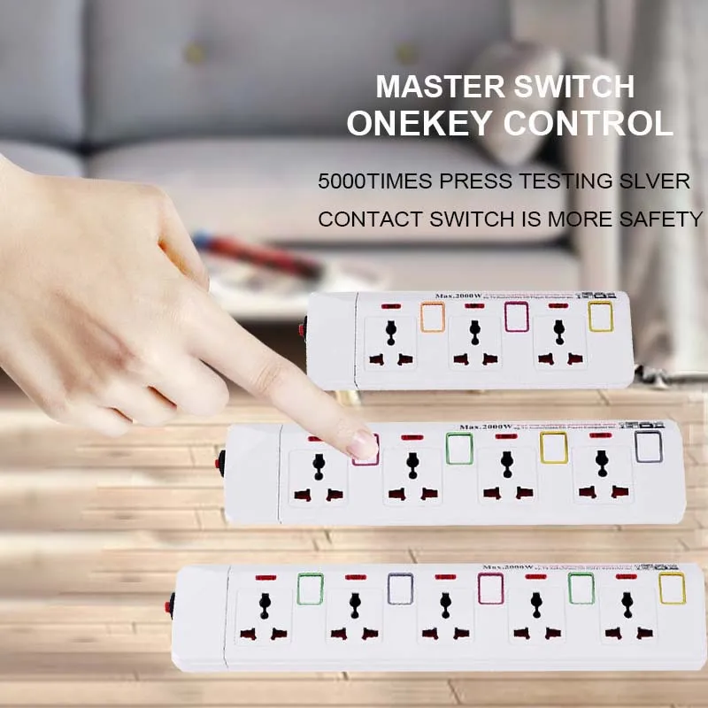 

Multi functional independent switch overload protection household terminal block British standard conversion power plug-in board