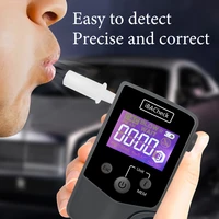 aa1698 conductor sensor rechargeable digital lcd breathalyzer alcohol tester digital lcd with removable life saving hammer