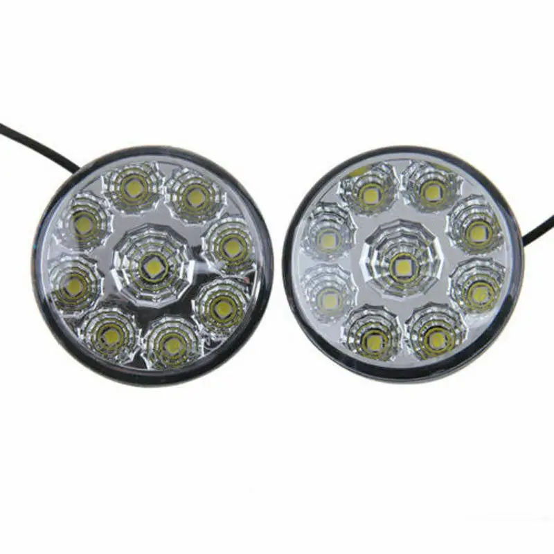 

Accessories Car Light Tool Adjustable LED Light Attachment Components DRL 2x Round Bright Daytime Running Light