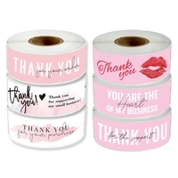 120pcsroll pink thank you for your order stickers labels for envelope for small business decor sticker stationery package decor