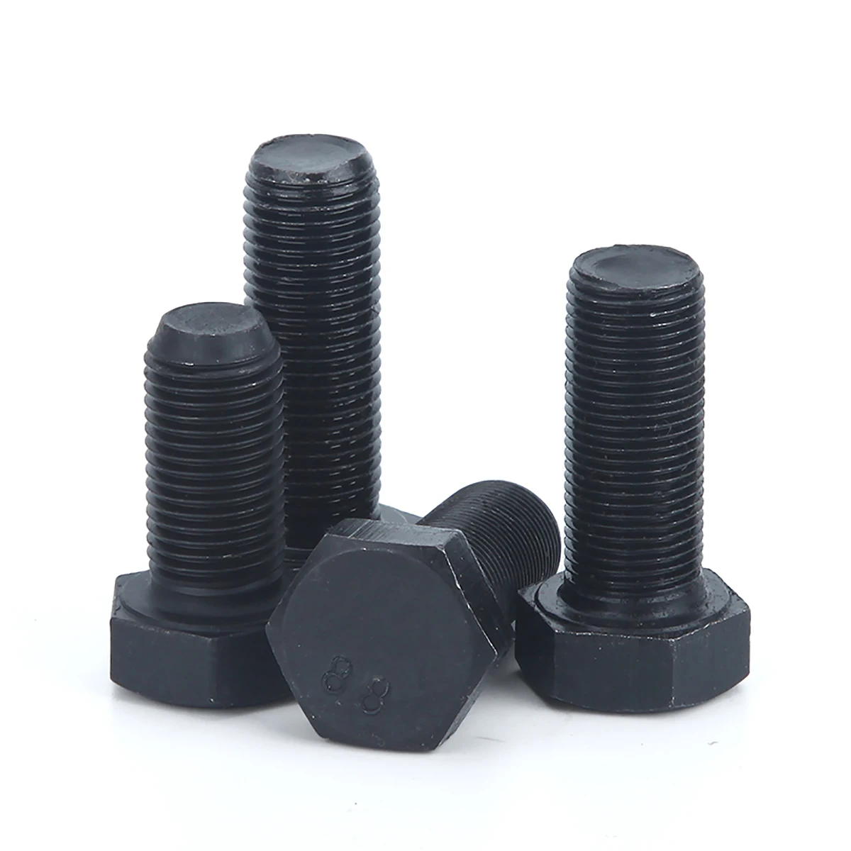 

M8 M10 M12 Fine Thread External Hex Hexagon Head Screws Black Grade 8.8 Steel Hexagon Head Bolts Pitch 1/1.25/1.5mm