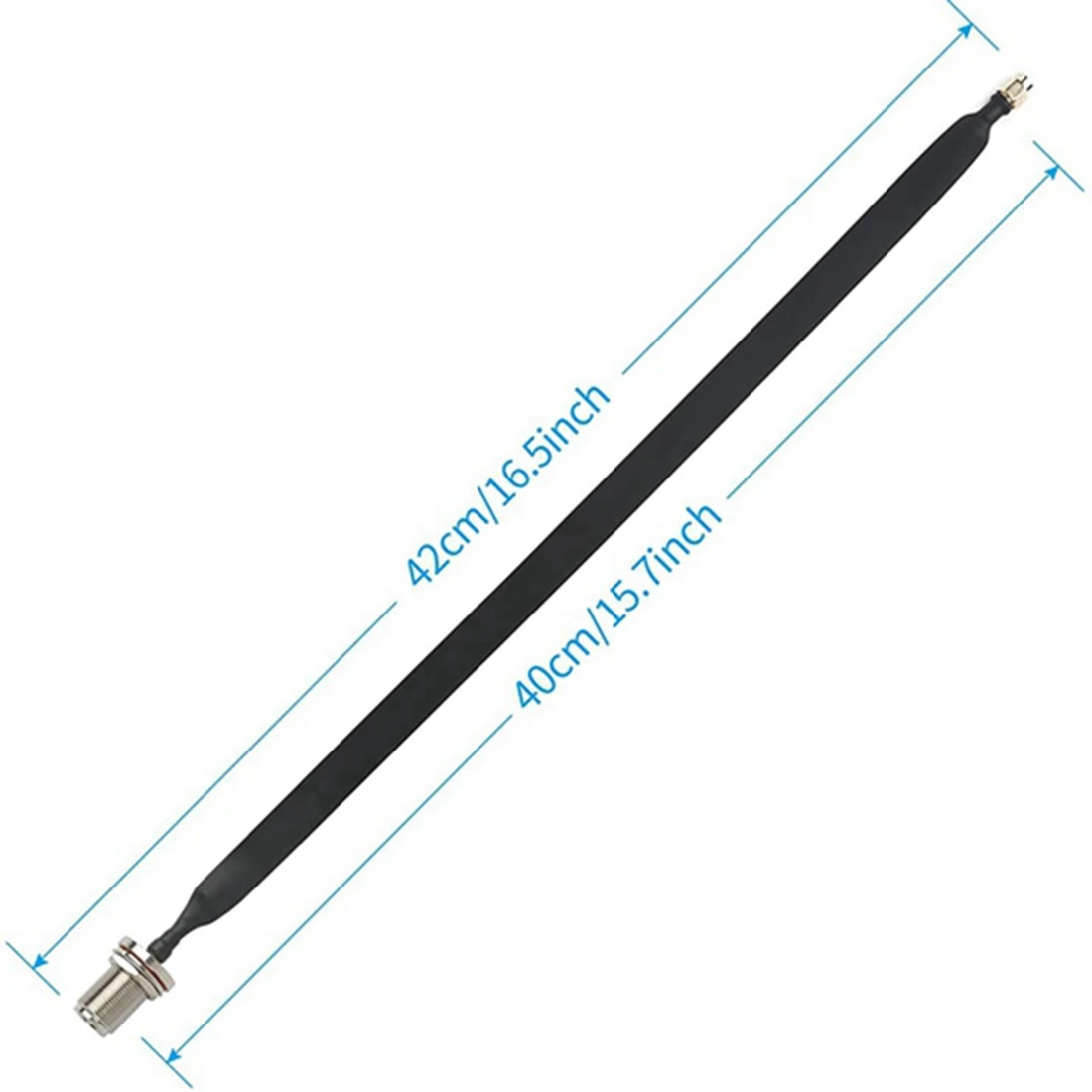 2Pcs Flat Cable N Female to RP-SMA Male Window and Door Feedthrough Extension Coaxial Adapter for LoRa WiFi LoRaWa
