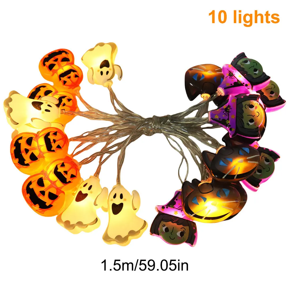 Украшение на Хэллоуин искусственная яркая гирлянда работающая от батареек
