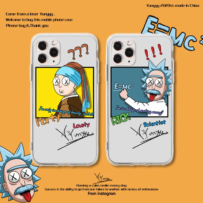 

Rick and Morty CASE For IPhone 11 12 7 8P X XR XS XS MAX 11 12 Pro 13 Pro Max 11 Pro Max 2022 Cartoon Cute Soft Shell Phone Case