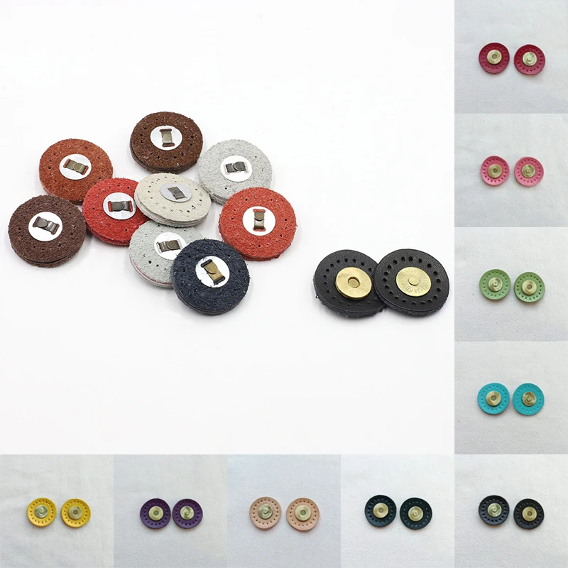 

Magnetic Buckles Circle Sew-on Bag Wallet Genuine Leather Bag Snap Buttons Handmade DIY Handbag Lock Patchwork Lock Accessories