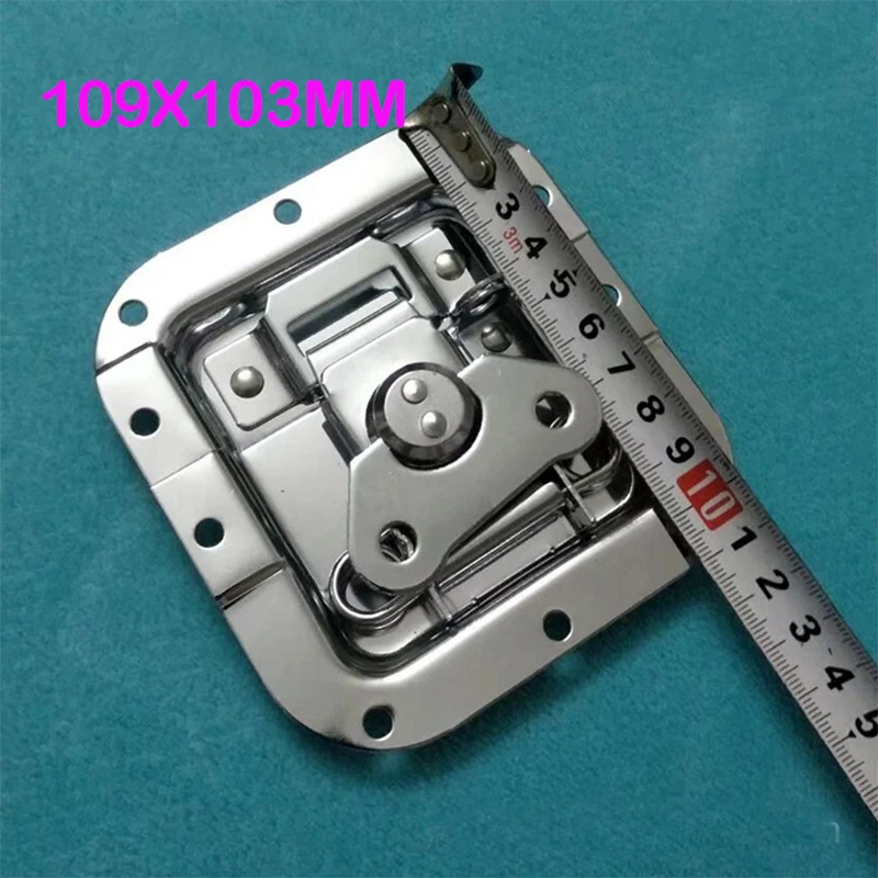 

2Pcs Butterfly Padlock 109*103mm Stage Equipment Road Box Hardware Accessories Tool Case Spring Lock Furniture Fittings