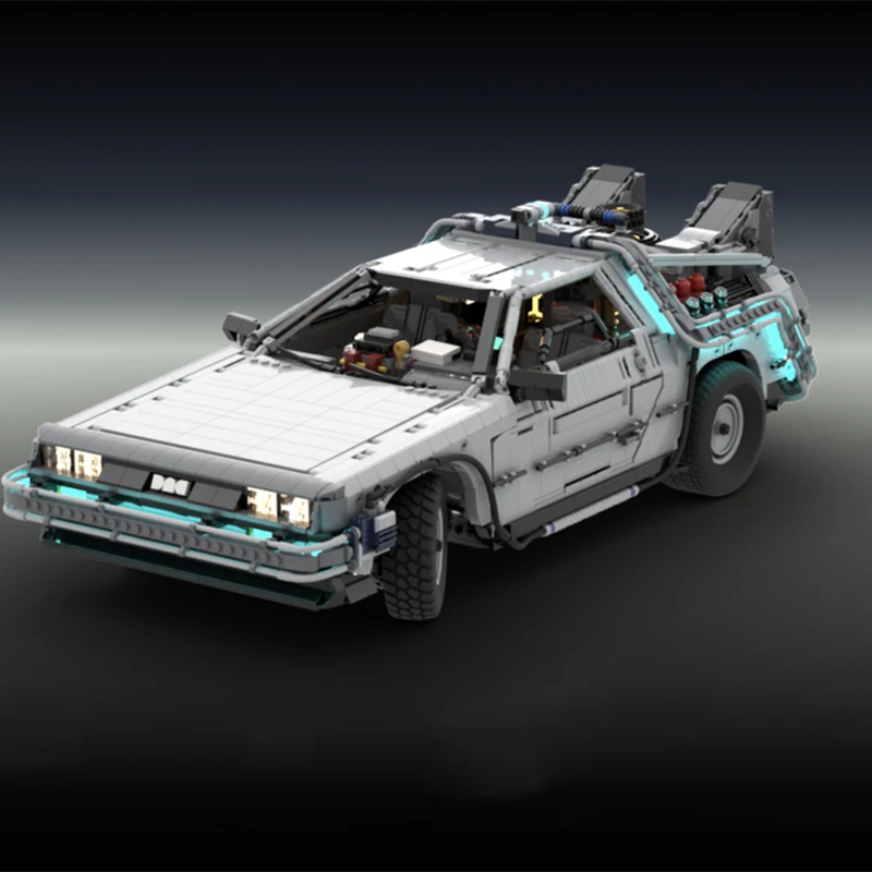Фото 5226 деталей MOC Icons 1:8 Коллекционное издание «Назад в будущее» Модель машины времени DeLorean Конструктор из блоков Подарок на Рождество №3