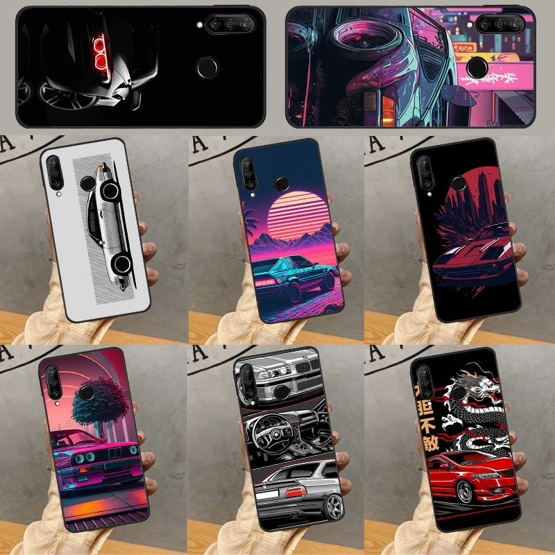 Фото Чехол Japan JDM Sport Car для Huawei P30 P40 Lite P60 Pro Nova 7i 8i 11i 12i 12s 10 9 SE Y90 Y60 Y70 Y72 Y61 Y91 №1