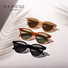 Женские солнцезащитные очки CAPONI, поляризационные, Овальные, модные, винтажные, дизайнерские, с защитой от ультрафиолета, CP21016
