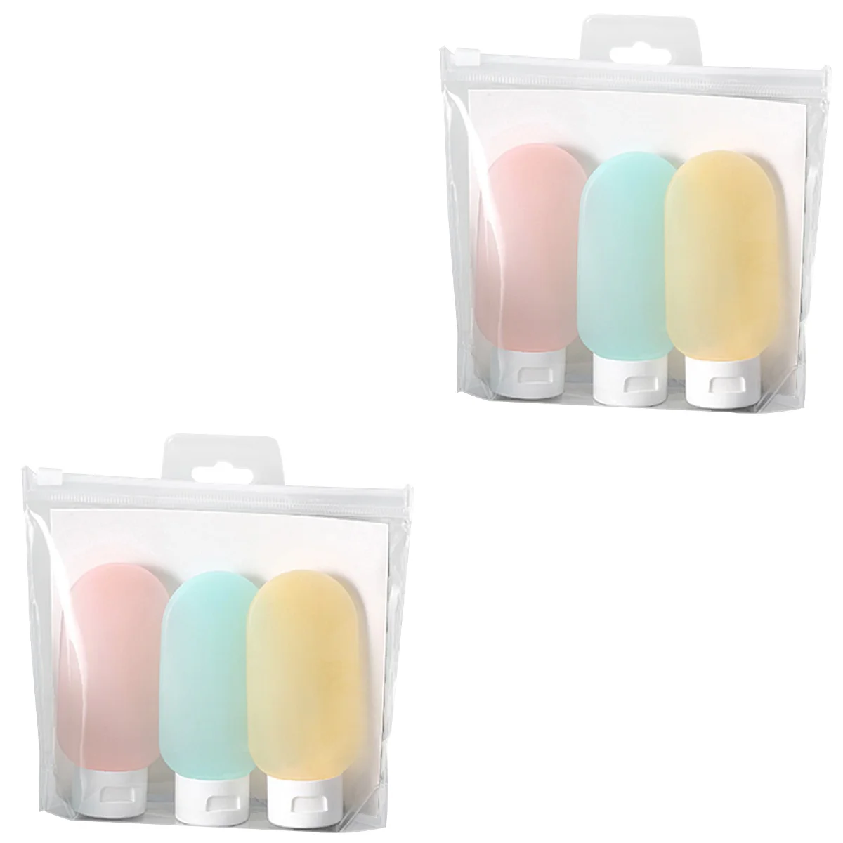 

2 Sets of Silicone Travel Bottles Lotion Storage Bottles Travel Shampoo Bottles Refillable Bottles
