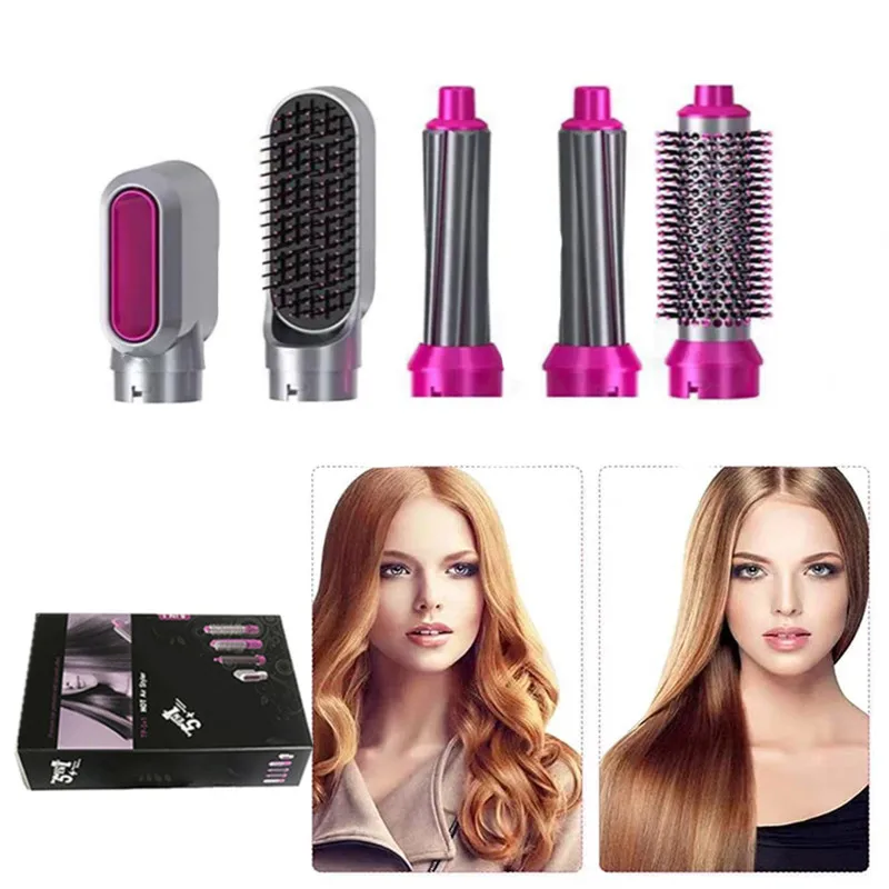 

Hair Dryer Brush 5 In 1 Hair Blower Brush Hot Air Styler Comb One Step Hairdryer Electric Blowing Hair Dryer Auto Curling Iron