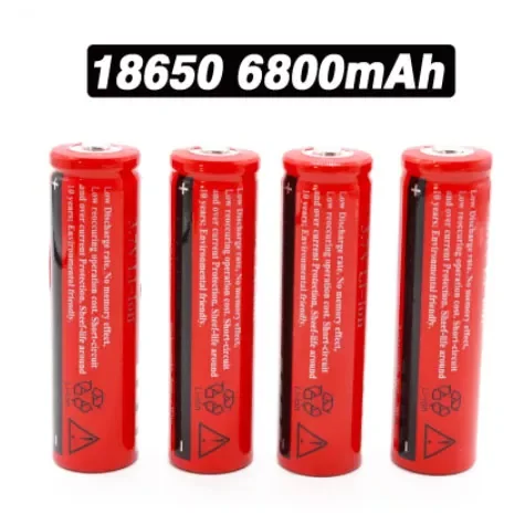 

NEW 100%.Original.BRC18650.batería de.litio.3.7V.voltios.6800mah.recargable.de.Li-Ion para elbanco.de.potencia.linterna..