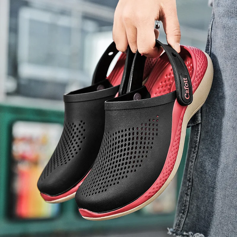 

Men Flip Flops Cutout Clogs Shoes Fashion Men Women Garden Sandals Convenience Bathroom Slippers Women Non-slip Beach Sandals