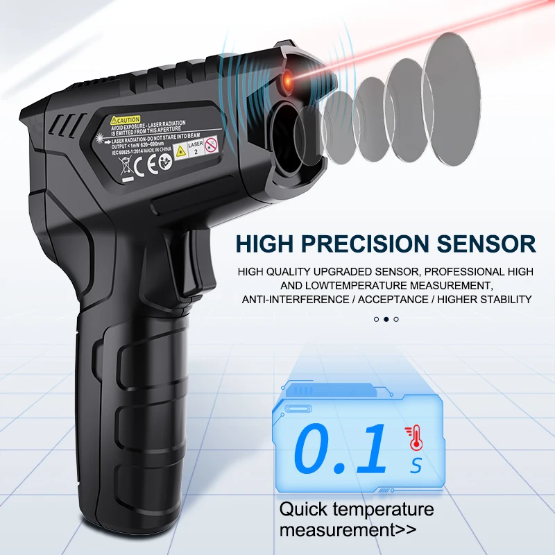 

Infrared Thermometer Non-Contact Temperature Meter Handheld IR Thermometer Laser Pyrometer Thermal Imager Digital Thermometers