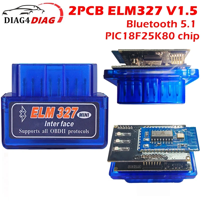 

Последняя версия ELM327 2PCB BT 5.1 Mini ELM327 V1.5 для IOS Android Bluetooth 5.1 Автоматический сканер ELM 327 Автомобильный диагностический инструмент