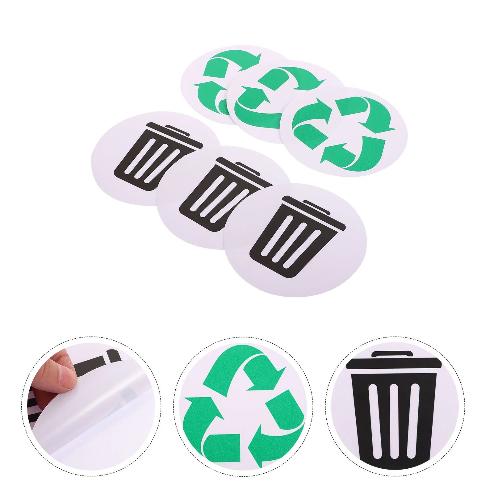 

Trash Can Stickers Recycling Sticker Recycle Sign Bin Decals Waste Labels Garbagedecal Rubbish Sortingsigns Adhesive Logo