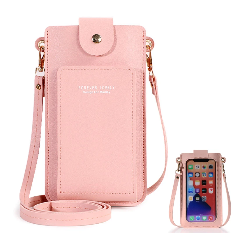 Женский кошелек сумка через плечо с сенсорным экраном Вместительная женская