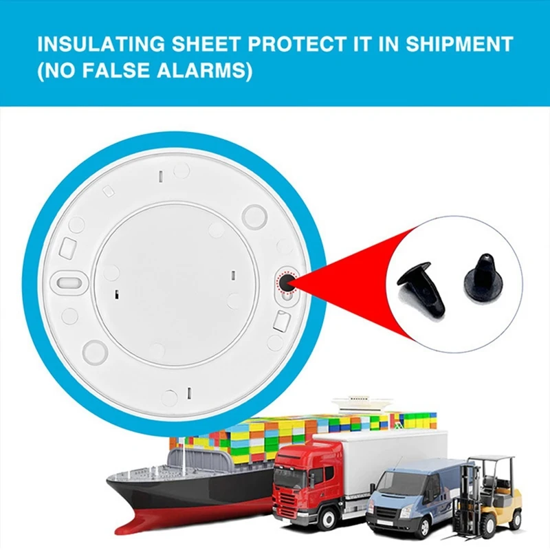 Встроенный 10-летний аккумуляторный детектор дыма функция Wi-Fi Tuya умный дом