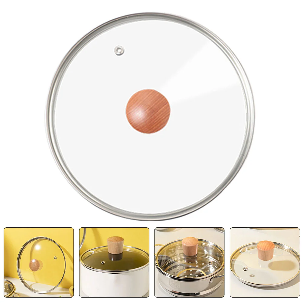 

Lid Cover Pot Pan Lids Replacement Frying Skillet Cookware Covers Universal Pans Round Cooker Wok Tempered Dome Inch Save Pots