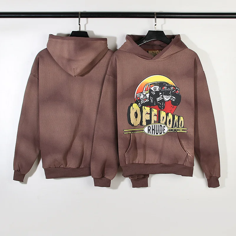 

Худи в стиле ревеня с принтом для мужчин и женщин