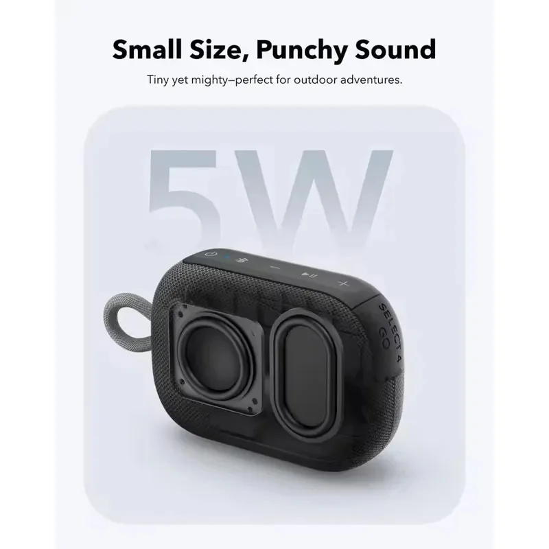 Фото Оригинальная портативная Bluetooth-колонка Soundcore Select 4 Go от Anker, водонепроницаемая по стандарту IP67, плавающая, 20 часов работы, 5 Вт, для улицы и душа №3