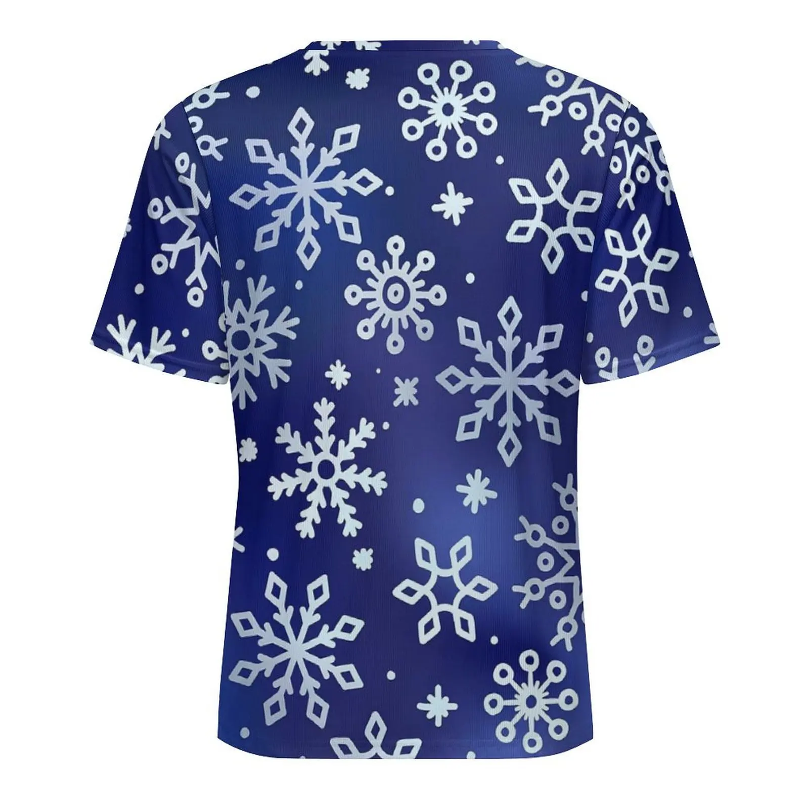 Белая футболка со снежинкой синий принт модные футболки мужская базовая пляжная