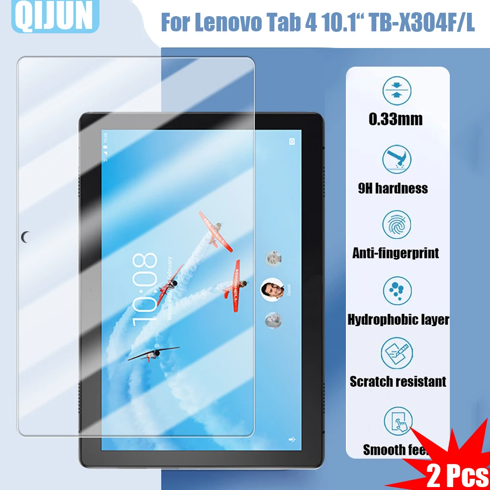

Tablet Tempered glass film For Lenovo Tab 4 10.1 2017 Explosion proof and Scratch Proof resistant waterpro 2 Pcs TB-X304L X304F