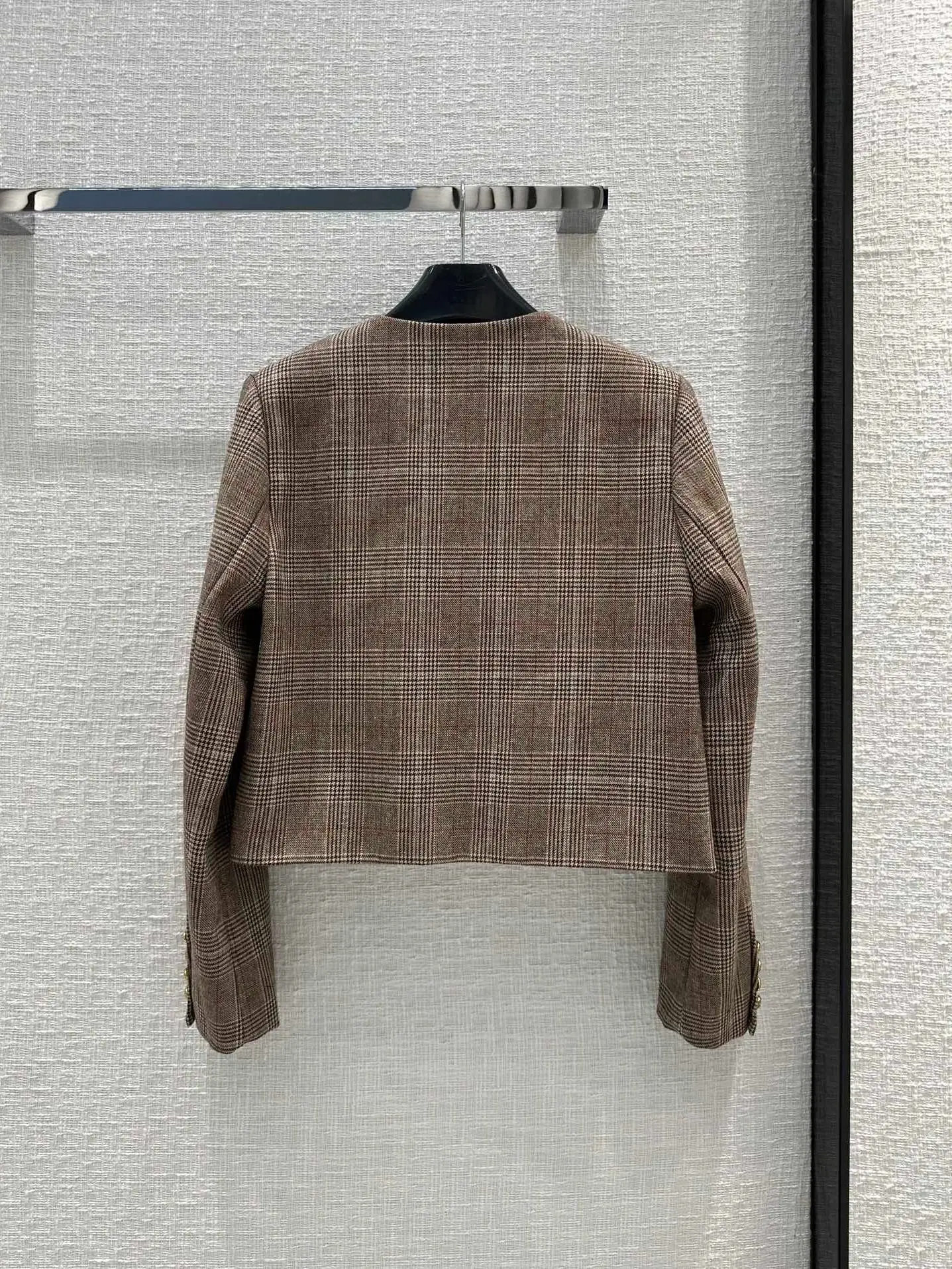 

Women Plaid Short Skirt Tweed Set 2023 Early Spring New Ladies O-Neck Double Breasted Jacket with Pocket or Pleated Jupe