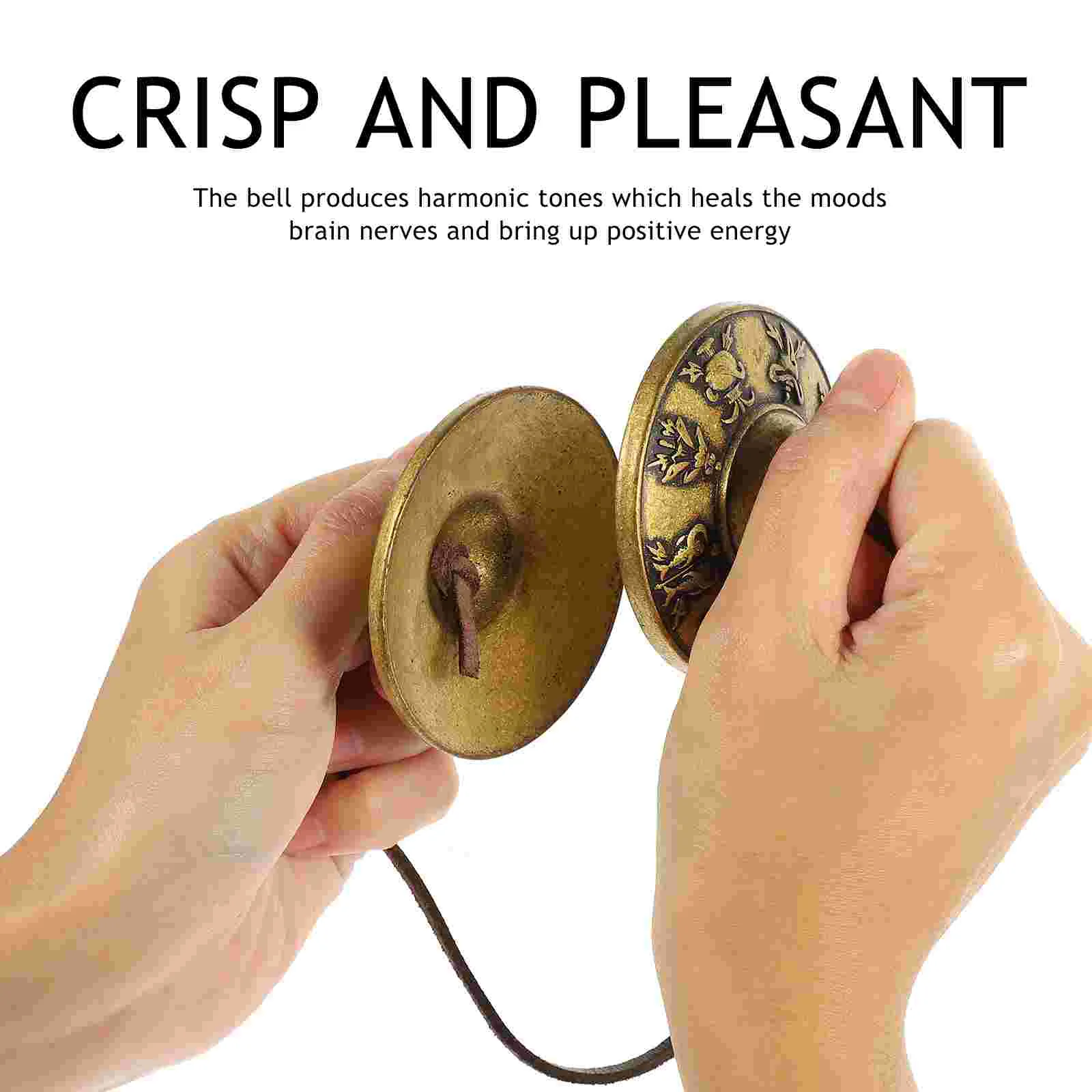 Медные тарелки на палец колокольчик для религиозной церемонии музыкальный