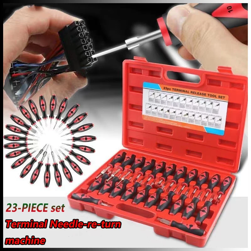 Quality 23Pcs Car Terminal Removal Repair Tools Electrical Wiring Crimp Connector Pin Extractor Kit Keys Automotive Plug Pullers