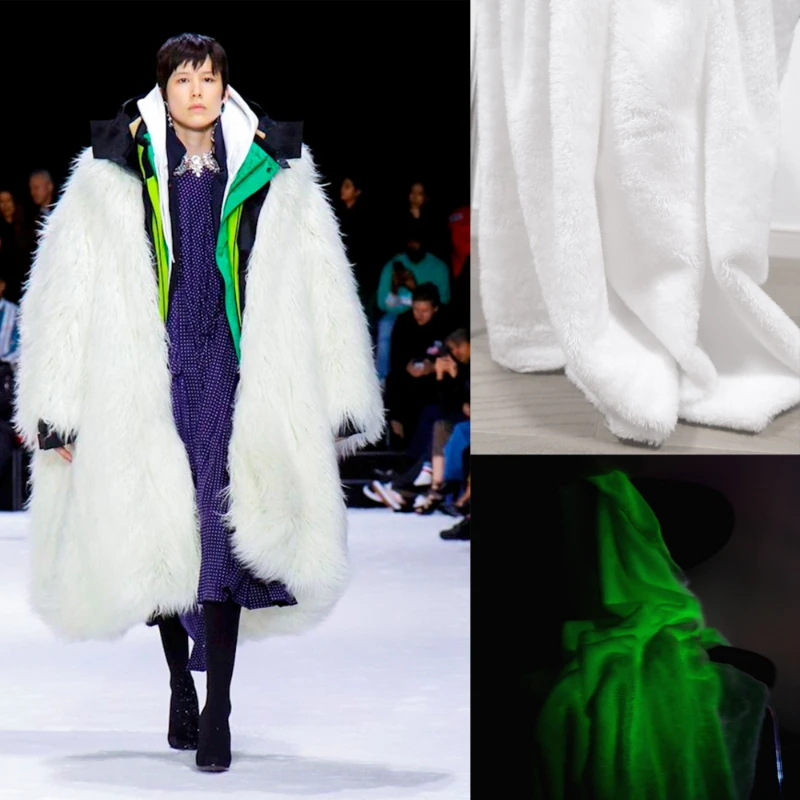 Luminous Plush Fabric Glow In The Dark Fabric Creative Technology Fabric for Fashion Design
