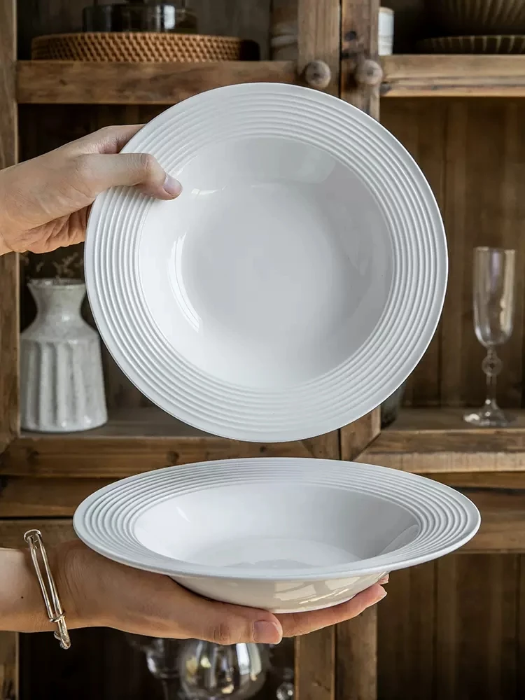 

Японская Бытовая миска для лапши, 8,5 дюйма, керамическая миска для супа с ручкой, миска для салата и макаронных изделий, кухонная посуда, посуда для микроволновки и печи