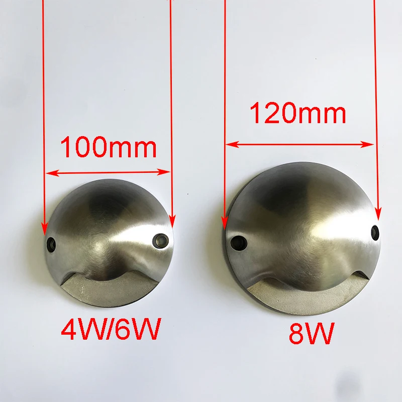Фото Светодиодный встраиваемый светильник для пола и ступеней AC85-265V 12V 24V IP65 4W 6W 8W, подземный светильник, лестничный светильник, прожектор из нержавеющей стали №3