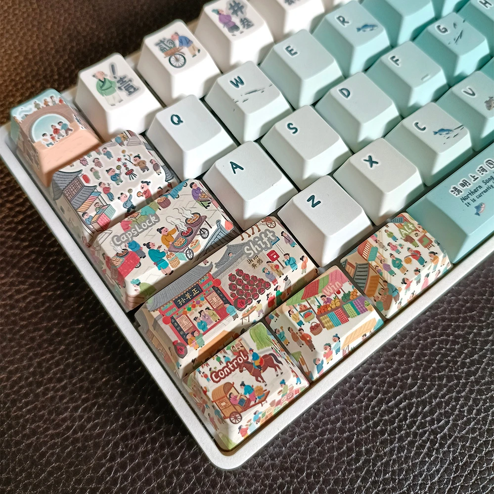Trend Qingming Shanghetu Keycap MOAОригинальная высота PBT Пятисторонняя сублимация (art.: 3920d042dffe0) - 3920d042dffe0