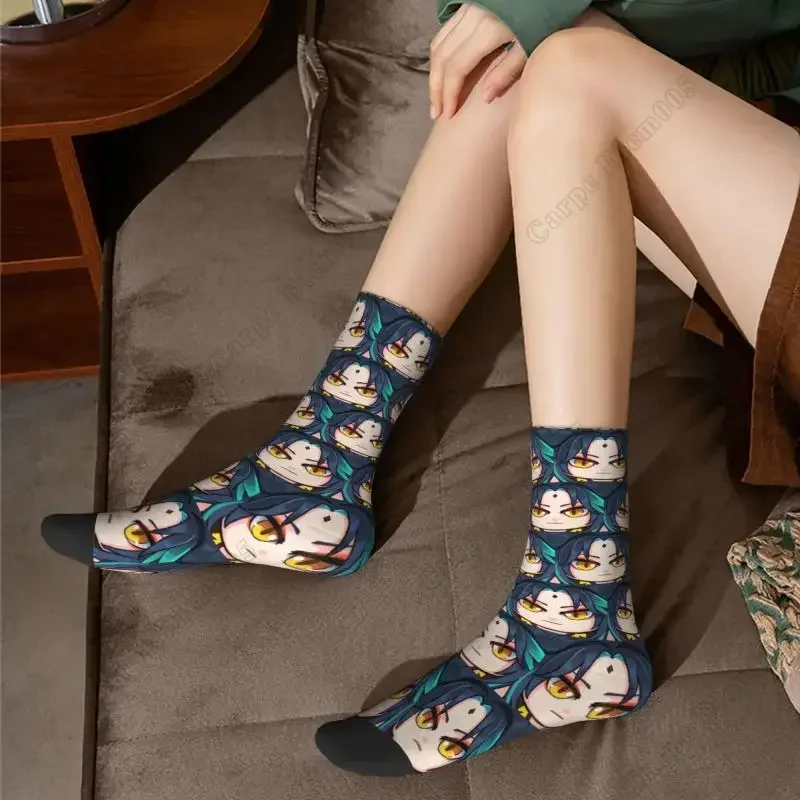 Game Lover Y2K Kawaii Мужское платье Xiao унисекс дышащие теплые носки с 3D принтом в стиле