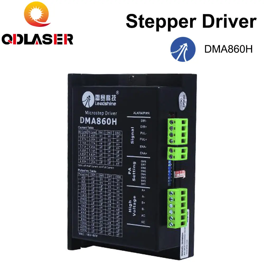 

QDLASER Leadshine 2 Phase Stepper Driver DMA860H 18-80VAC 2.4-7.2A for CNC Machine Co2 Laser Cutting Machine