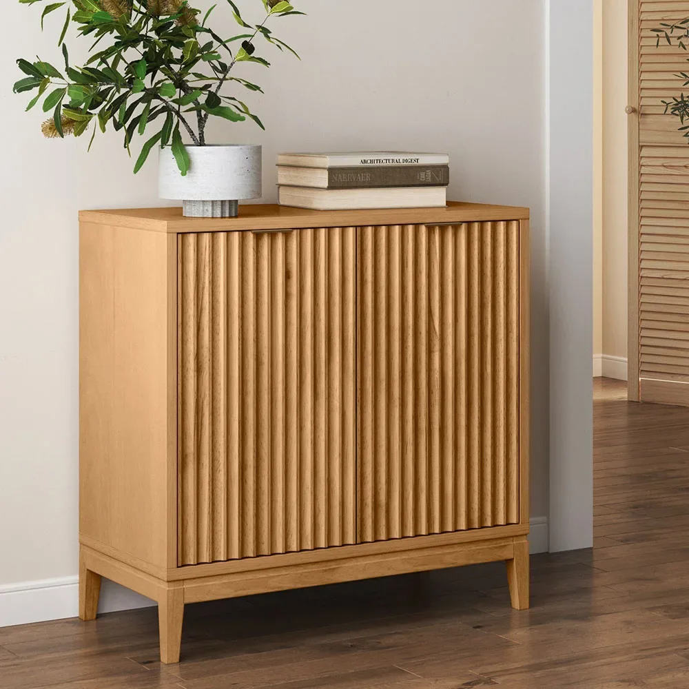 Современный простой консольный столик для прихожей с рифленым дизайном