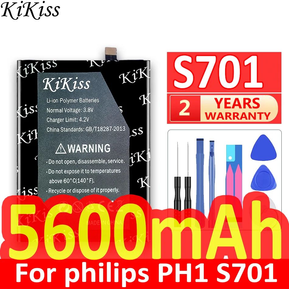

Мощная батарея 5600 мАч KiKiss S 701 для philips PH1 S701 мобильный телефон