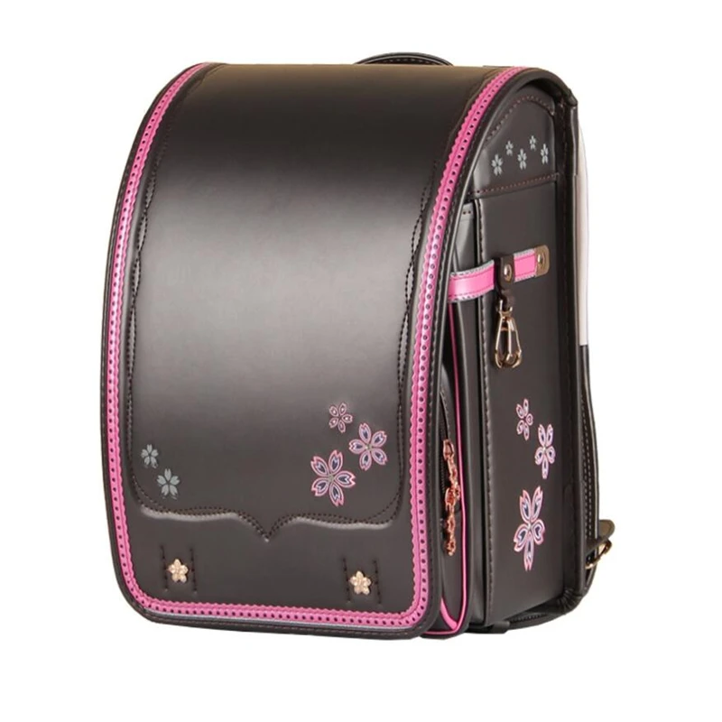 Школьный ранец из ПУ кожи для девочек, роскошный японский рюкзак с вышивкой и цветами, ортопедический Детский рюкзак, 2022