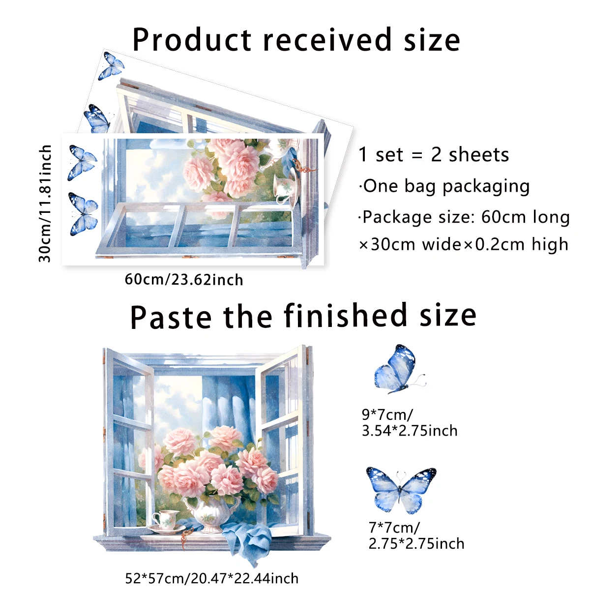 Наклейки на стены с видом окно 3D настенный декор без очков наклейки стену для