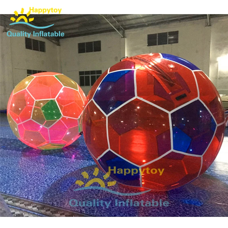 Прозрачный надувной шар в форме футбольного мяча для игр воде