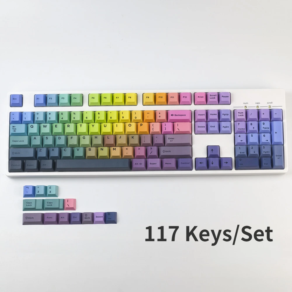 Aurora Keycaps Cherry Profile PBT Dyed Sublimation Mechanical Keyboard Keycaps