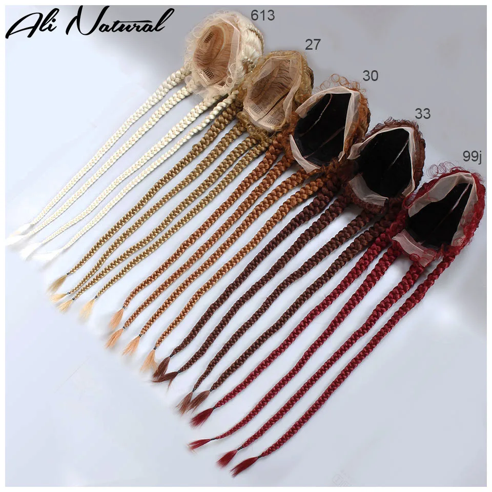 Double Dutch Box Braided Synthetic Braids 360 Lace Wig For Black Women