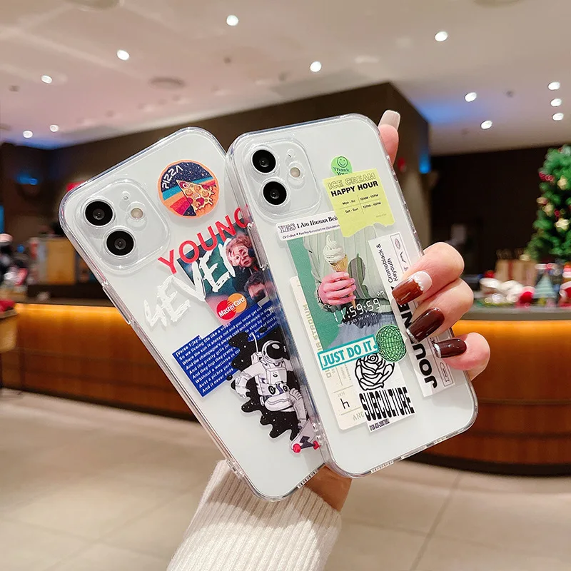 

Suitable for Apple 11 mobile phone shell ice cream iphone12 creative 7 personality 13promax astronaut protective cover
