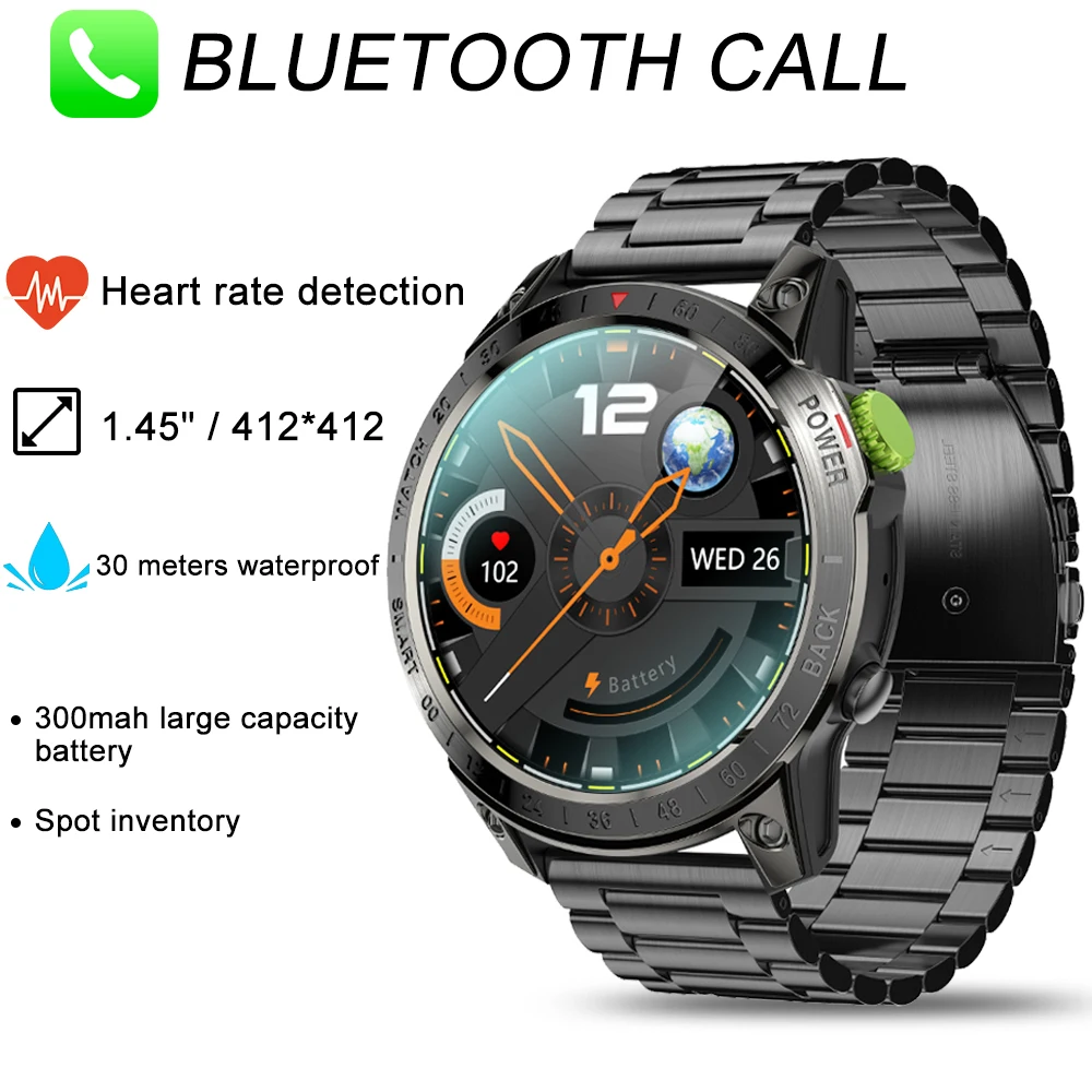 

Смарт-часы с Bluetooth, пульсометром, водостойкие, 412*412