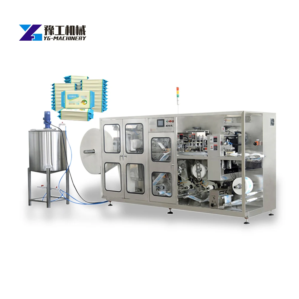 

80pcs Wet Wipe Making Machine Wetting Automatic Wet Wipes Bottle Packing Machine